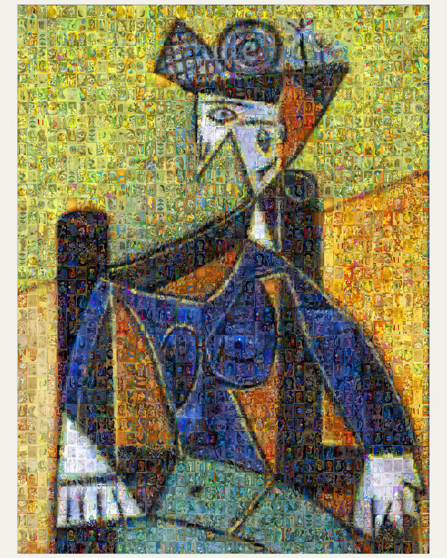 "Woman Sitting in a Chair" Mosaic Photography by Leo DiTomasso